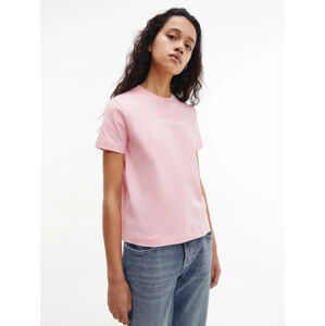 Calvin Klein dámské růžové tričko - M (TIV)